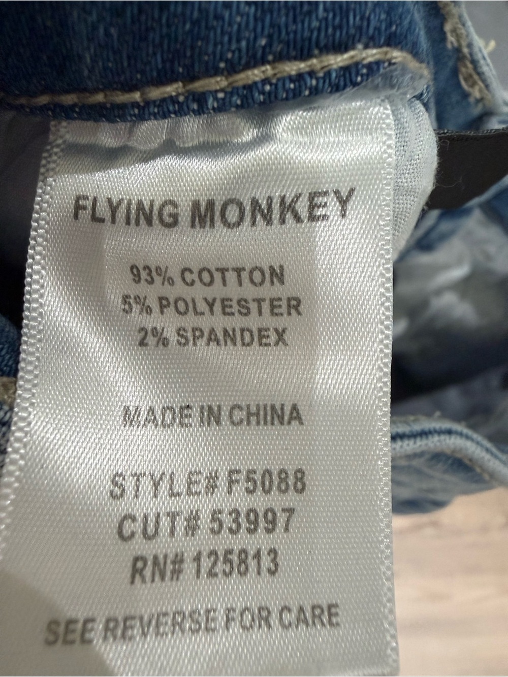 Flying Monkey Light Blue Distressed Straight-Leg Jeans - Picture 5 of 6